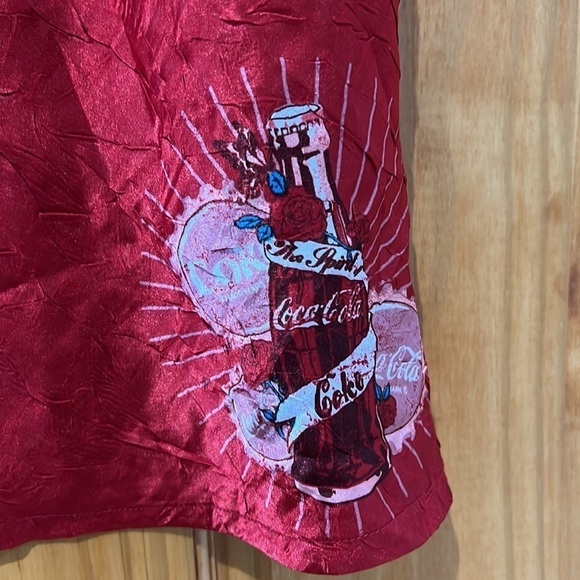 Coca Cola Cami Womens Medium Red Camisole Pajama Top - Picture 3 of 8
